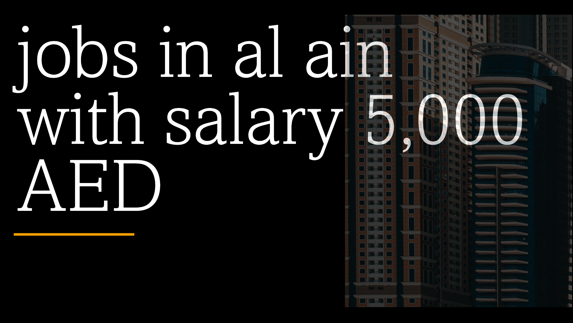 jobs in al ain with salary 5,000 AED