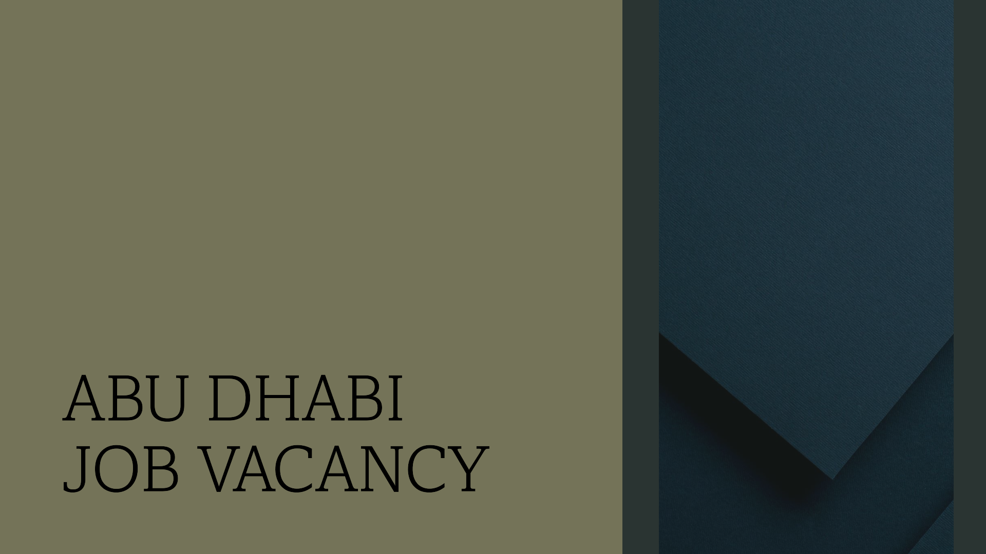 abu dhabi job vacancy for arabic and english speakers