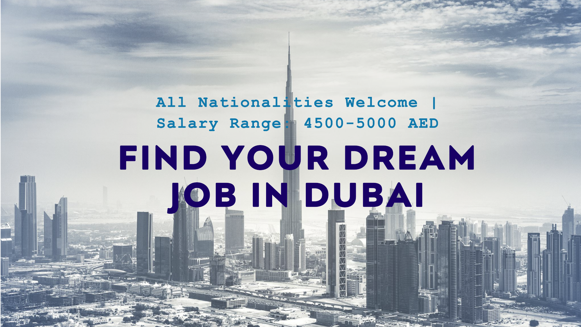 hr jobs in dubai for all nationalities with salary 4500 to 5000 AED