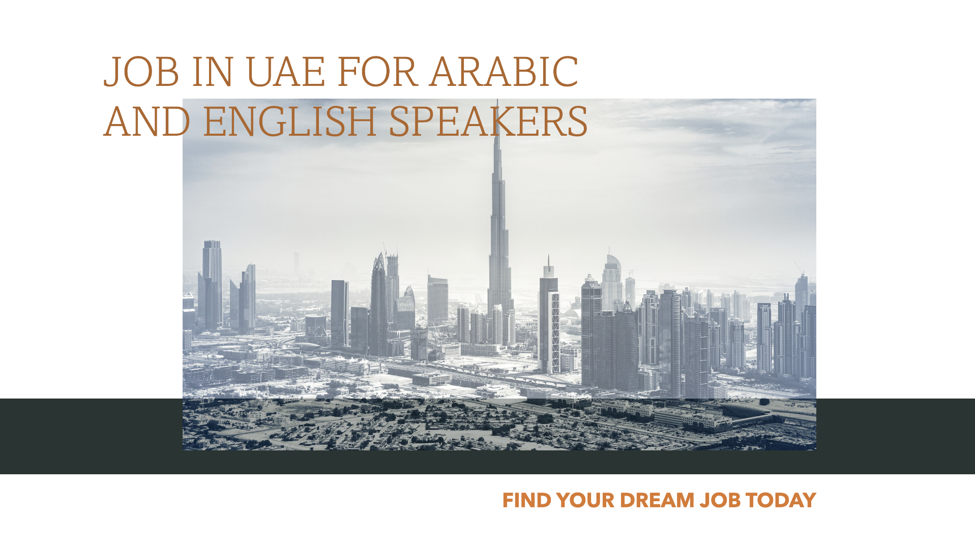 job in uae for arabic and english speakers