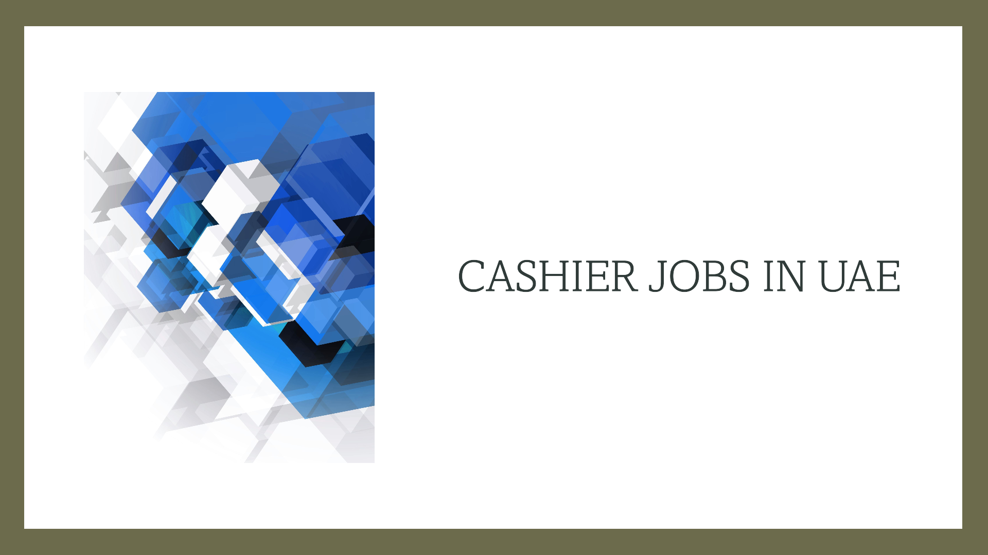 Cashier jobs in UAE for Arabic and English speakers