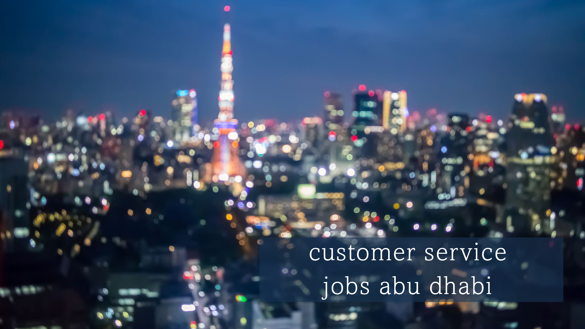 customer service jobs abu dhabi
