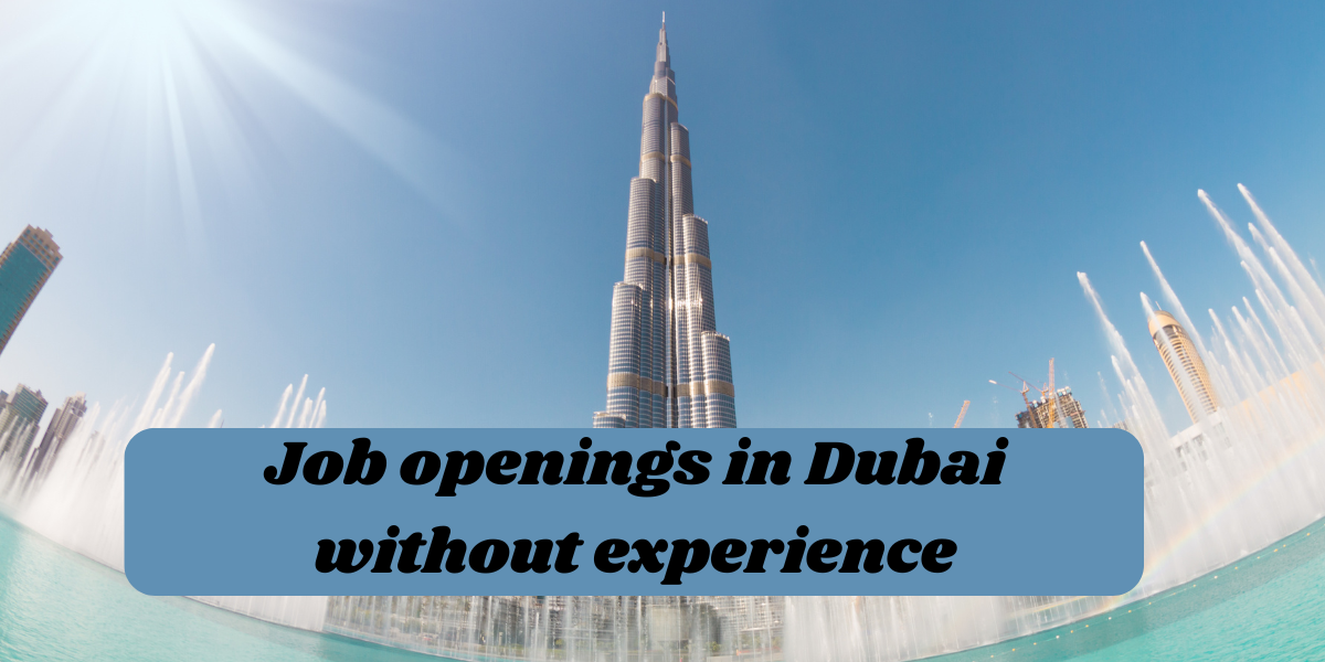job openings in dubai without experience