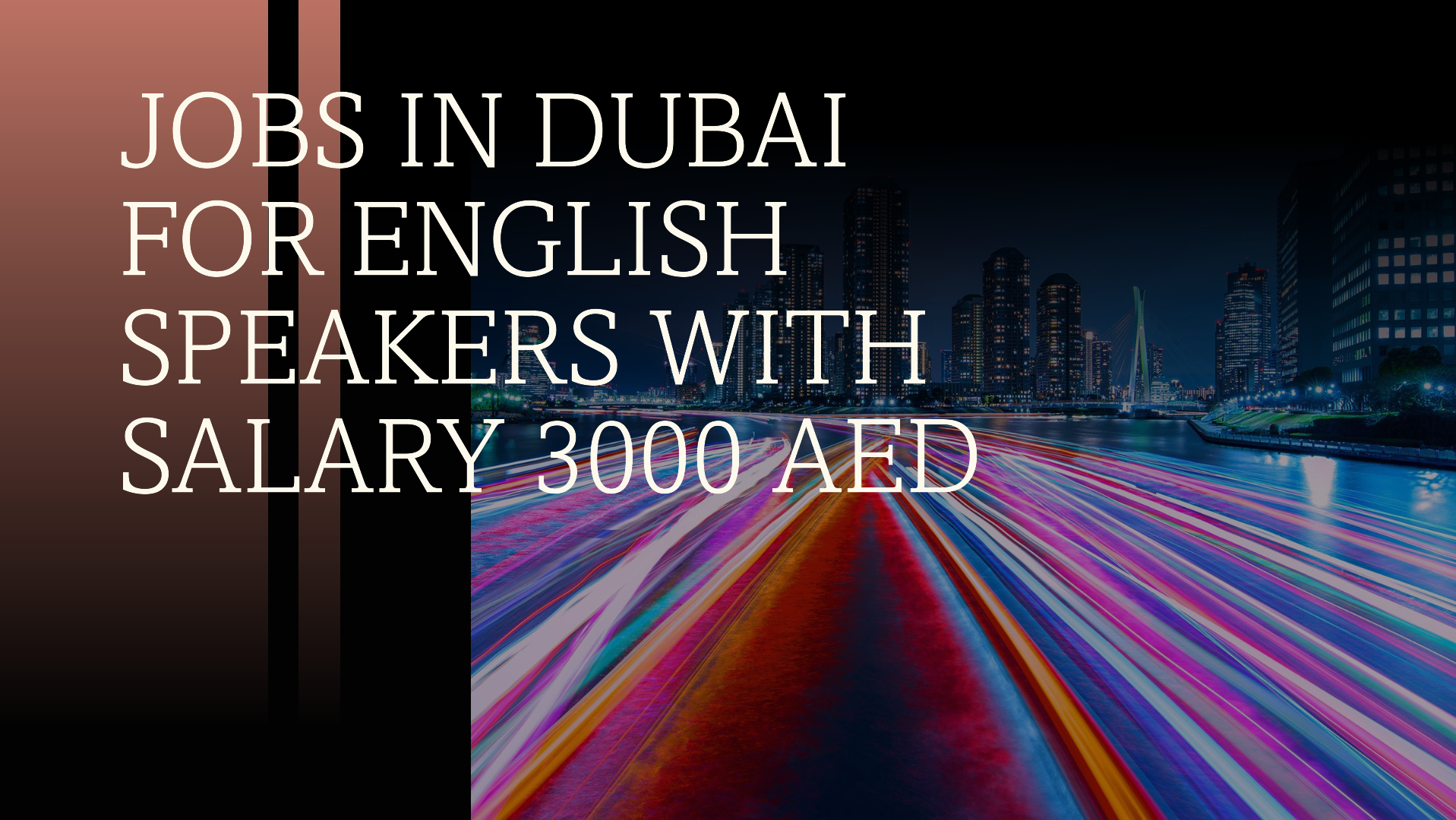 Jobs in Dubai for English speakers with salary 3000 AED