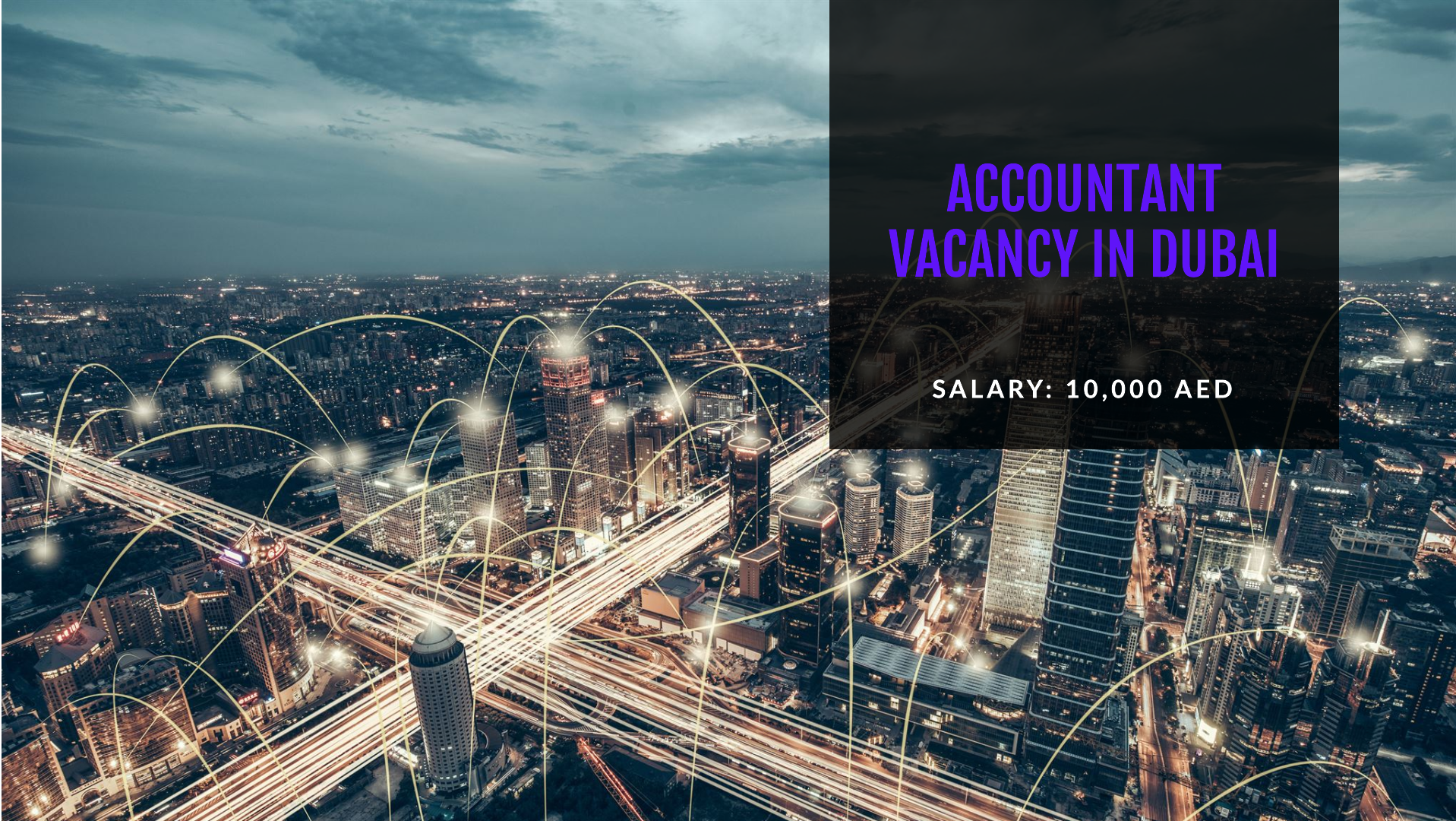 Accountant vacancy in Dubai with salary 10,000 AED