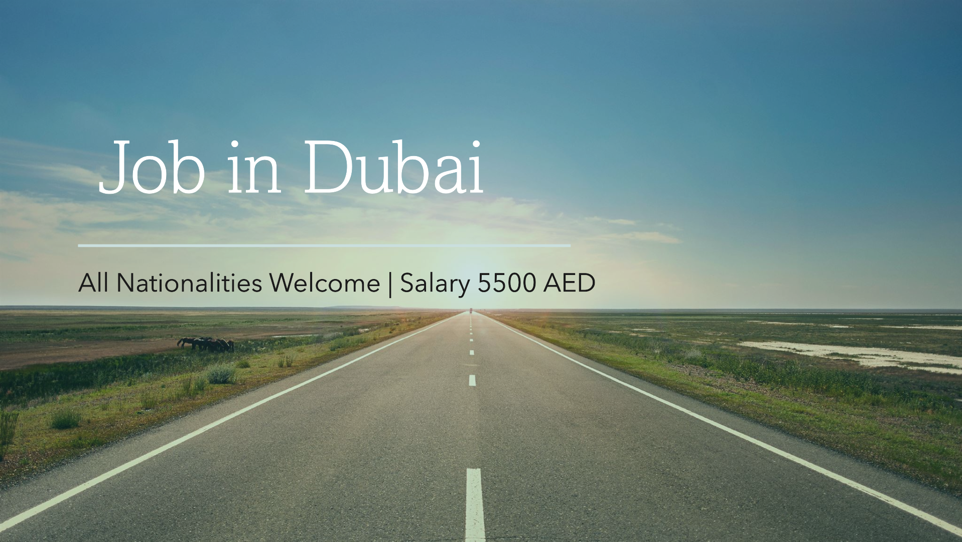jobs in dubai for all nationalities with salary 5500 AED