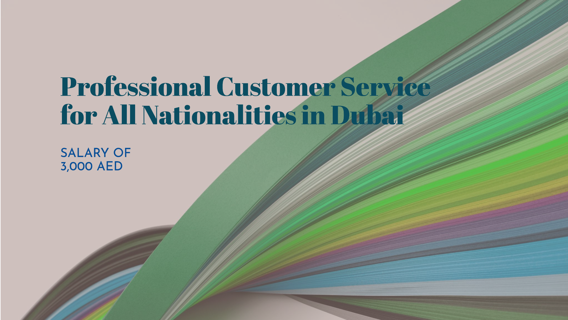 customer service companies in dubai for all nationalities with salary 3,000 AED