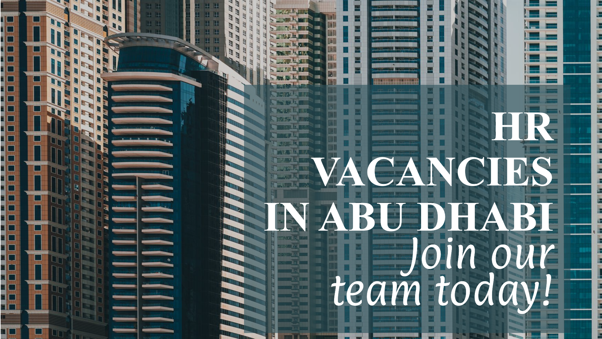 HR vacancies in Abu Dhabi
