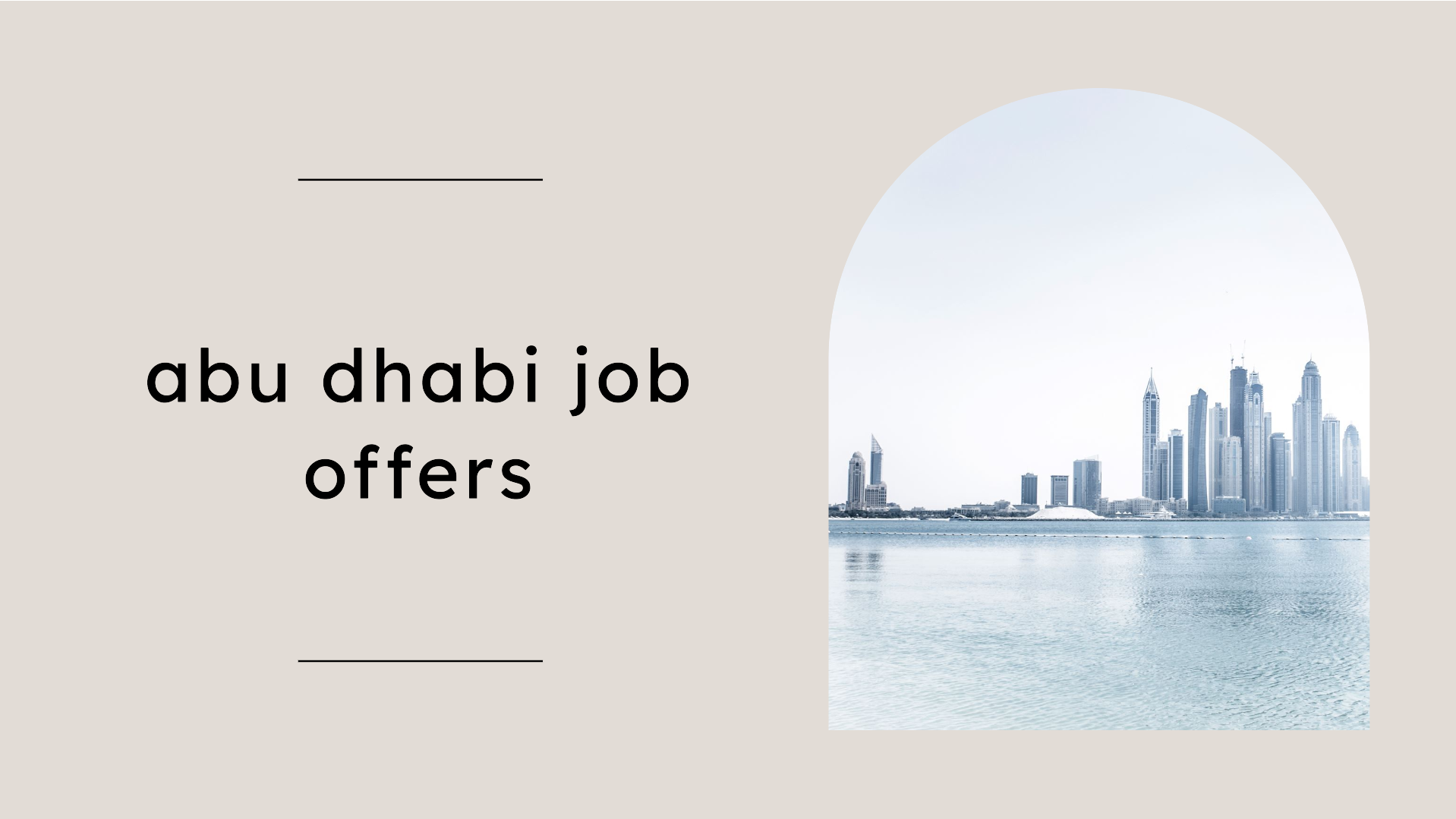 abu dhabi job offers