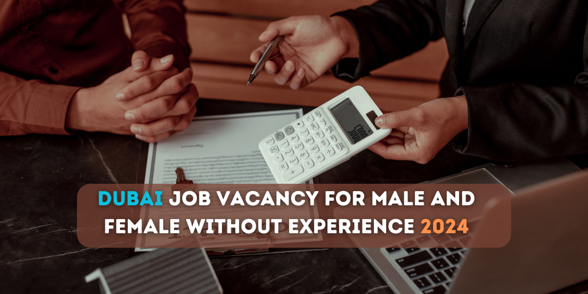 Dubai job vacancy for male and female without experience 2024