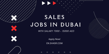 Sales jobs in Dubai with salary 7000 – 15000 AED