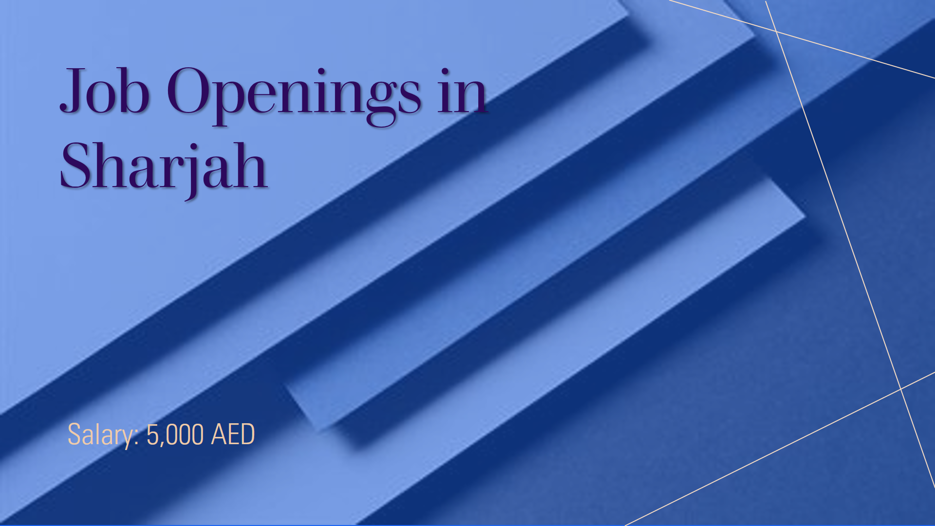 job openings in sharjah with salary 5,000 AED
