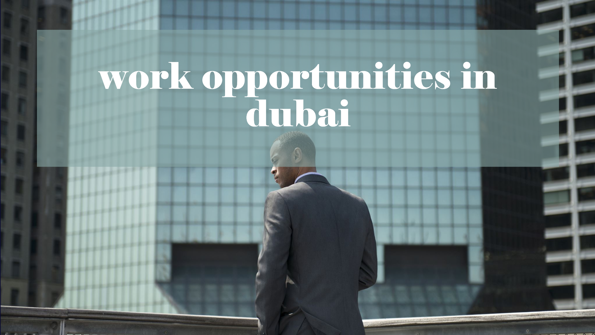 work opportunities in dubai