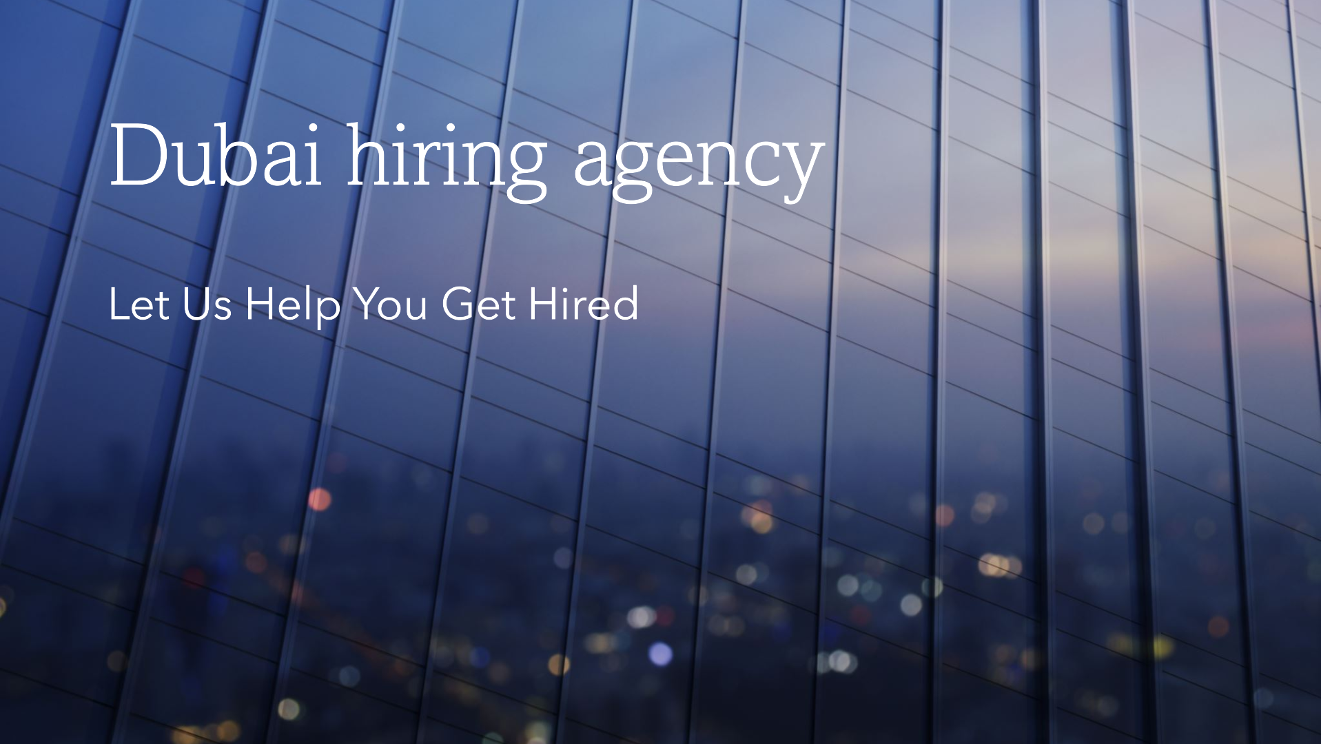 dubai hiring agency