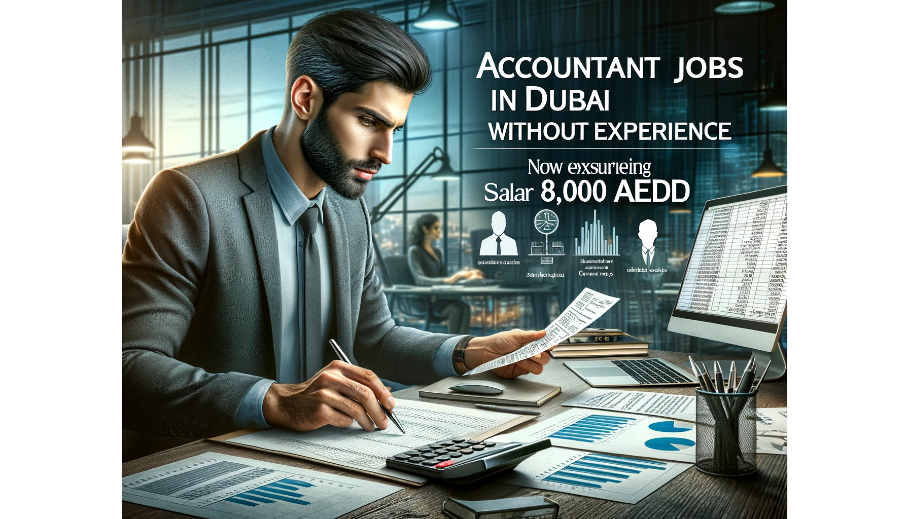 Accountant jobs in Dubai without experience with salary 8,000 AED