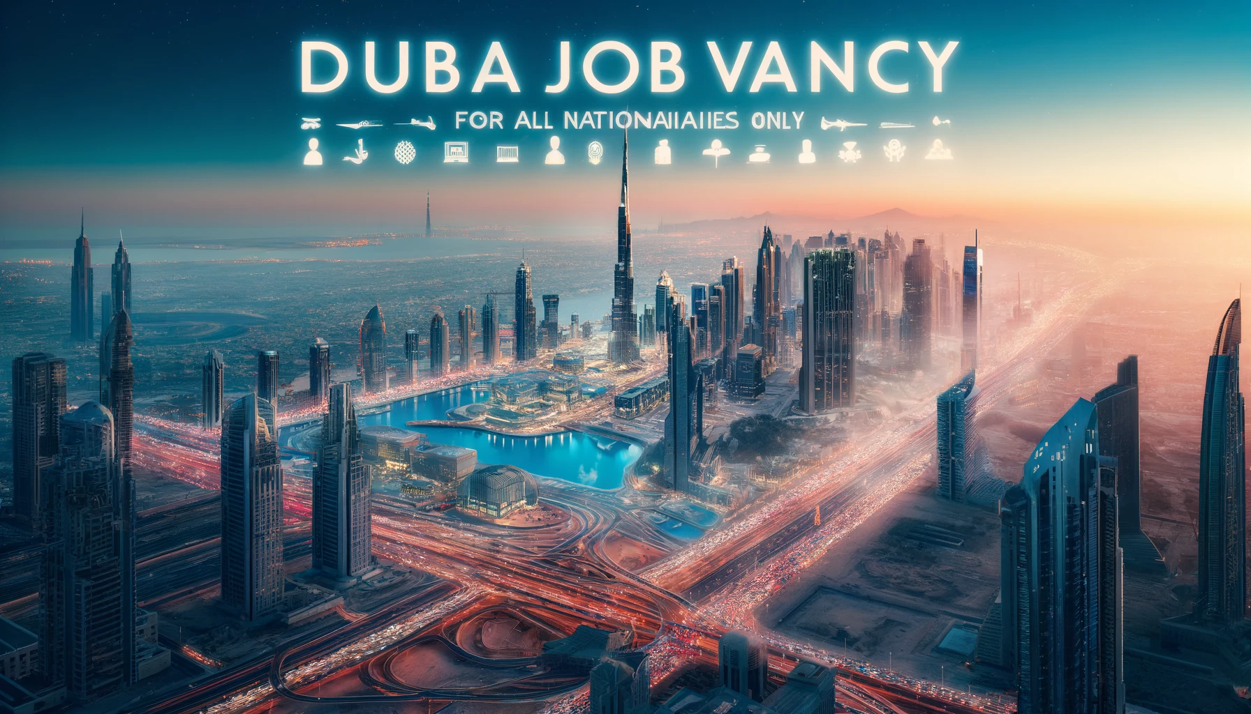 Dubai job vacancy for all nationalities (Males only)