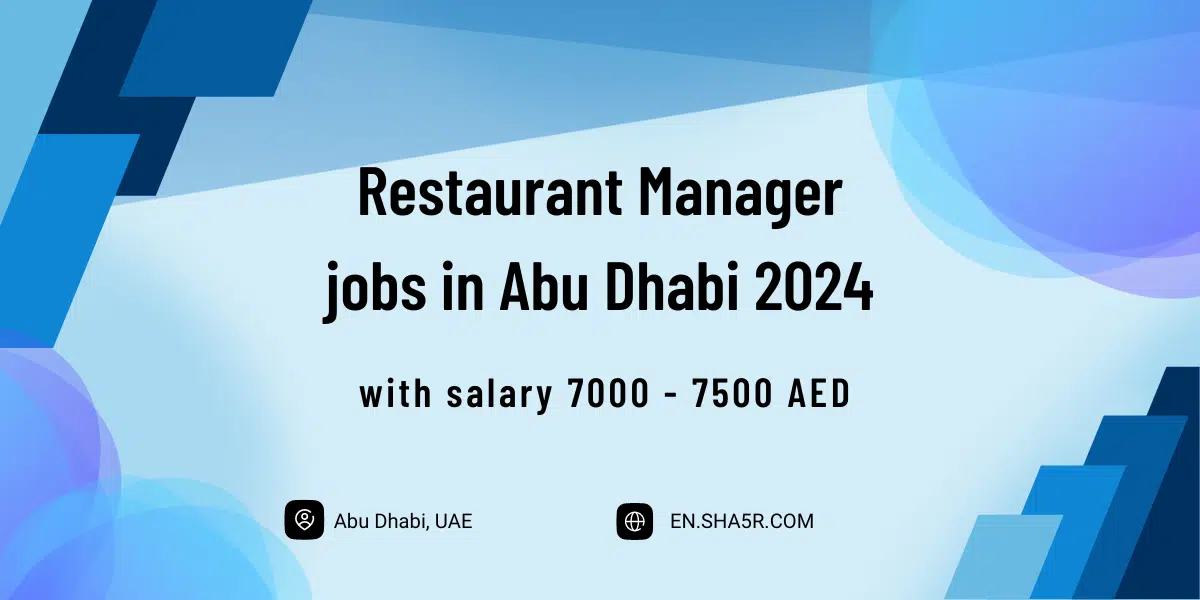 Restaurant Manager jobs in Abu Dhabi