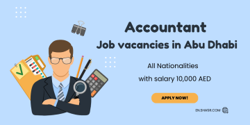 Accountant job vacancies in Abu Dhabi for all nationalities with salary 2000-3000 AED