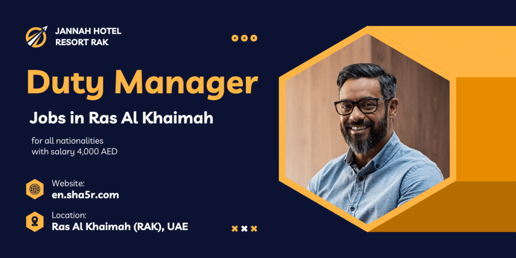 Duty Manager jobs in Ras Al Khaimah