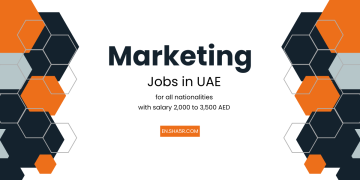 Marketing jobs in UAE for all nationalities with salary 2,000 to 3,500 AED