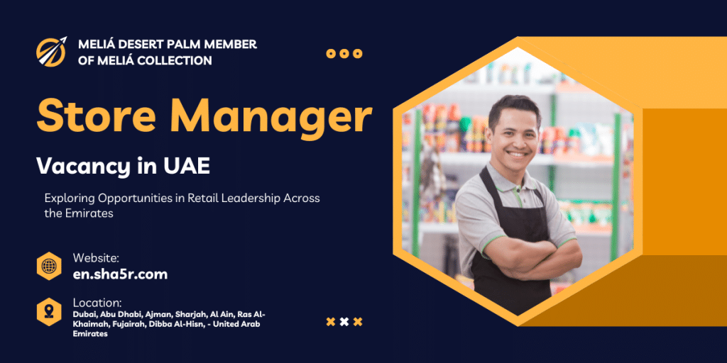 Store Manager Vacancy in UAE