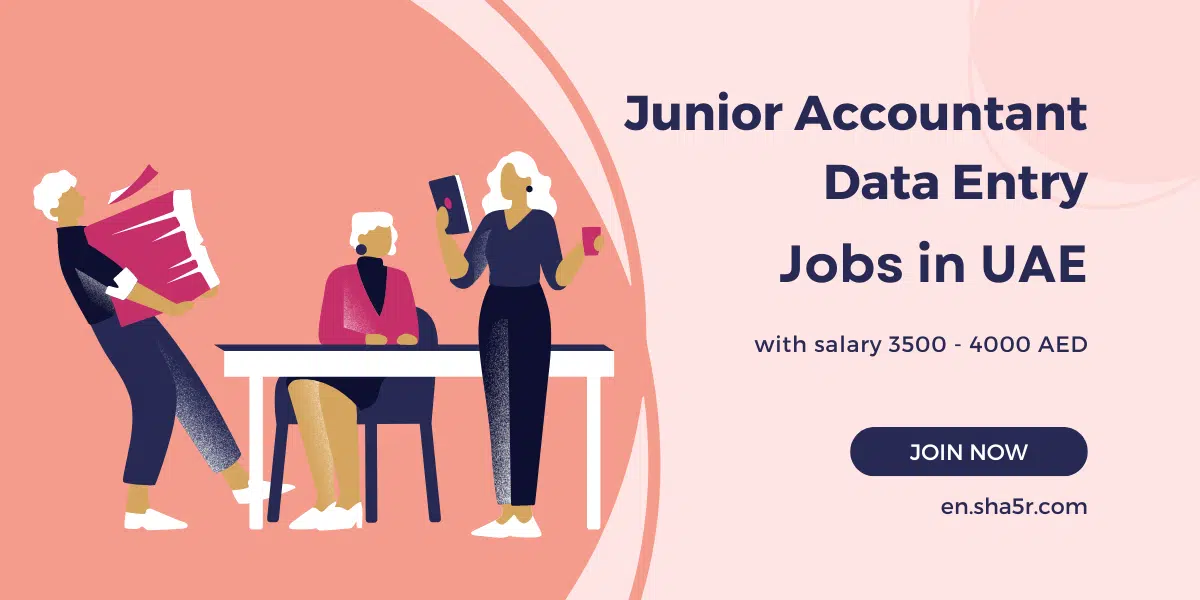Junior Accountant, Data Entry Jobs in UAE