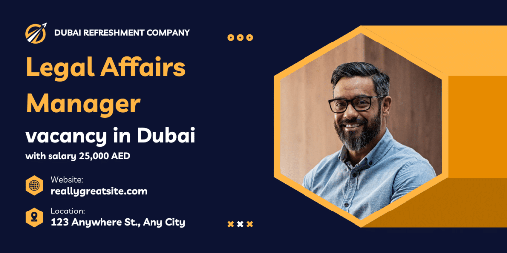 Manager vacancy in Dubai