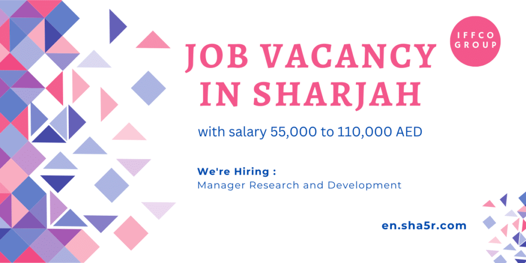 Job vacancy in Sharjah