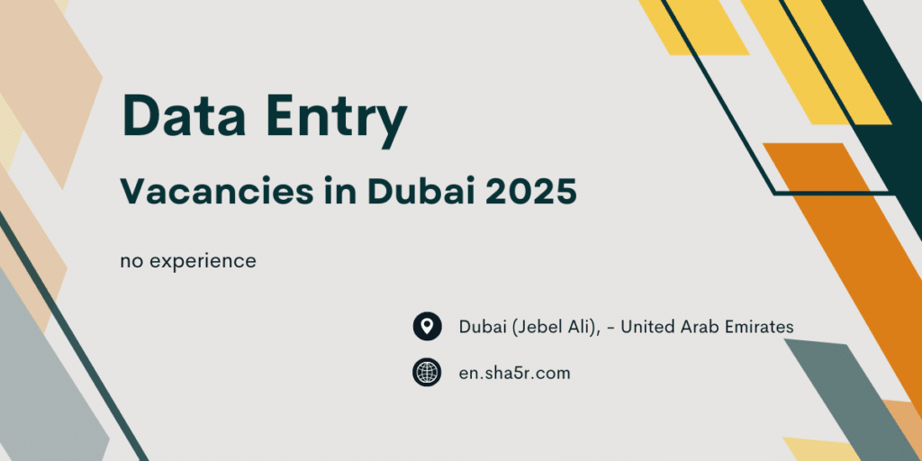 Data Entry vacancies in Dubai
