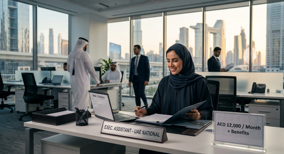 Executive Assistant Jobs in Dubai – UAE Nationals | AED 12,000