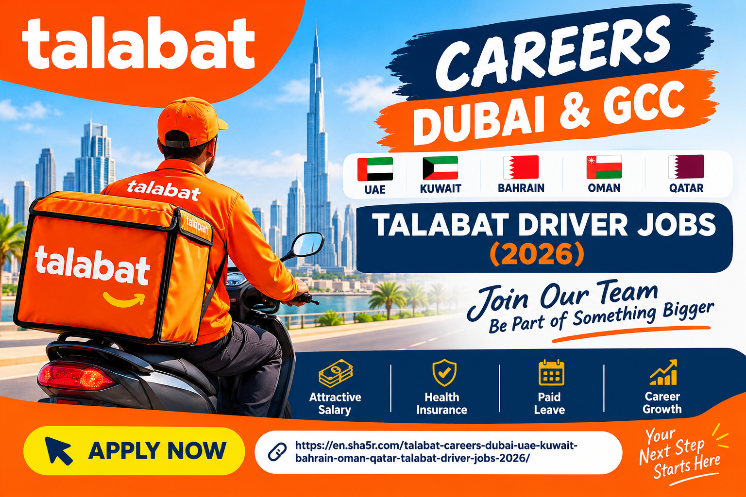 Talabat Careers Dubai UAE-Kuwait-Bahrain-Oman-Qatar | Talabat Driver Jobs (2026)